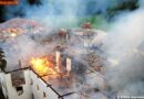 Nö: Großbrand zerstört landwirtschaftliches Anwesen