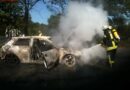 D: Pkw auf der A7 in Vollbrand