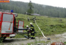 Ktn: Brandeinsatzübung der FF Mitschig auf der Kühweger Alm