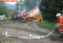 Sbg: Holzhaufen in Thalgau in Vollbrand