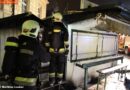 Oö: Vollbrand einer Lagerhütte