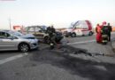 Oö: Eine Person bei Unfall zwischen zwei Pkw verletzt