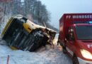 Oö: LKW Unfall auf der A1 Westautobahn bei Mondsee