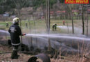 Nö: Nach dem Löscheinsatz beim Wiesenbrand kam der Regen