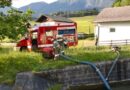 Ktn: Feuerlöscherüberprüfung mit Einsatzübung in Egg