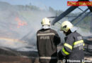 Stmk: Hackschnitzellager in Kleinlobming stand in Vollbrand