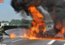 Nö: Brennender Treibstoff floss über drei Autobahnspuren bei Haag