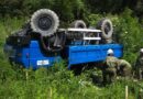 Oö: Reifenschaden führt zu spektakulären Lkw Unfall