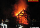 Deutschland: Hütte in Walsrode in Flammen
