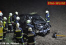 Oö: Aufräumarbeiten nach Verkehrsunfall mit Überschlag