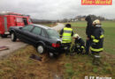 Oö: Verkehrsunfall und Autobergung in Haizing / Hartkirchen