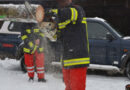 Oö: Feuerwehr Kremsmünster übt am Holzverspannungssimulator