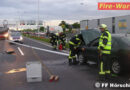 Oö: Laternenmast auf der B1 in Hörsching aufgegabelt