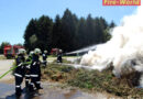 Bgld: Großbrand am Grünschnittplatz der Stadtgemeinde in Pinkafeld
