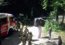 Oö: Pkw bleibt nach Unfall auf der Seite liegen