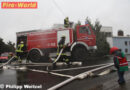Deutschland: Großübung bei strömenden Regen in Homburg