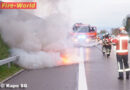 Schweiz: Auto nach Klopfgeräuschen auf A1 bei Mörschwil in Flammen