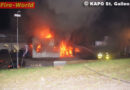 Schweiz: Hoher Schaden bei Feuer in Autowerkstatt in Oberbüren