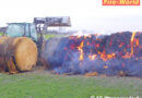 Nö: Brand von 36 Strohrundballen in Wampersdorf