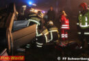 Oö: Mann in Schwertberg aus auf dem Dach liegenden Auto befreit