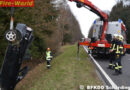 Oö: Autobergung nach Unfall auf der B 137 in Laufenbach