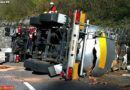 Schweiz: Umgestürzter Klärschlamm-Lkw in Zweisimmen