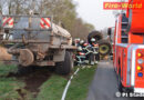 Deutschland: Unfall mit Traktor mit Großgüllefass: Lenker eingeklemmt