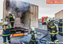 Oö: Lkw-Brand am Autobahnparkplatz Enns