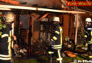 D: Brennender Holzschuppen – Feuerwehr kann Ausbreitung verhindern