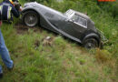 Nö: Morgan in Krumbach im Straßengraben gelandet