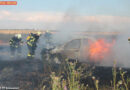 Nö: Autovollbrand in einem Feld in Rauchwarth