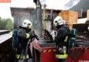 T: Brand eines Staplers auf einem Firmenareal