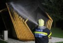Stmk: Holzpavillion im Stadtpark in Brand geraten