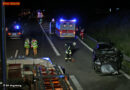 Bayern: Nächtlicher Verkehrsunfall auf der A8 bei Augsburg