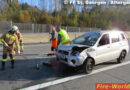 Oö: Aufräumarbeiten nach Autounfall auf der Westautobahn bei St. Georgen