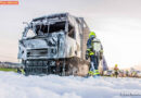 Oö: Lkw auf der A1 bei Ansfelden in Flammen