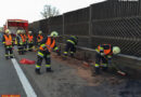 Oö: 200 Liter Kraftstoff auf der A1 ausgetreten