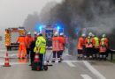 D: Brennender Lieferwagen verursacht langen Stau auf der A7