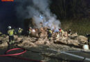 Schweiz: Anhänger mit Stroh fing auf der A1 Feuer