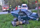 Oö: Drei Verletzte bei Verkehrsunfall mit Auto und Motorrad auf der Innviertler Bundesstraße B137