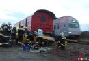 Stmk: Feuerwehren beüben Autokollision mit Zug in Frauental