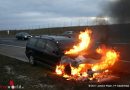 Nö: Morgendlicher Autobrand auf der A5 bei Gaweinstal
