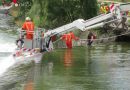 Oö: Personenrettung aus Traunfluss per Teleskopmastbühne