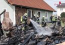 Oö: Brand einer Gartenhütte in Kirchberg-Thening greift auf Wohnhaus über