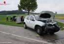 Oö: Pkw samt Anhänger bei Unfall in Neuhofen/Innkreis in Feld geschleudert