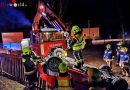 Nö: Autobergung in Payerbach → Pkw liegt mit Heck auf Einfahrtstor