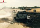 Nö: Brennenden Pkw in Prellenkirchen in Feld abgestellt