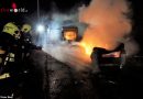 Oö: Nächtlicher Containerbrand auf Recycling-Insel in Steyr