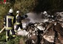 Deutschland: Brennender Müllberg nahe Ulrichstein – zweistündiger Feuerwehreinsatz