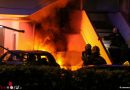 Oö: Müllcontainerbrand in Wels erfasst auch Gebäudefassade